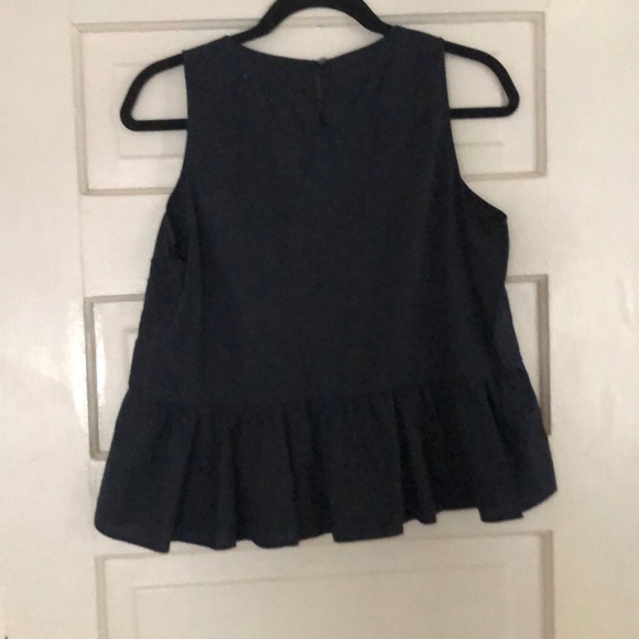 Madewell Cotton Embroidered Floral Peplum Top - Picture 6 of 6